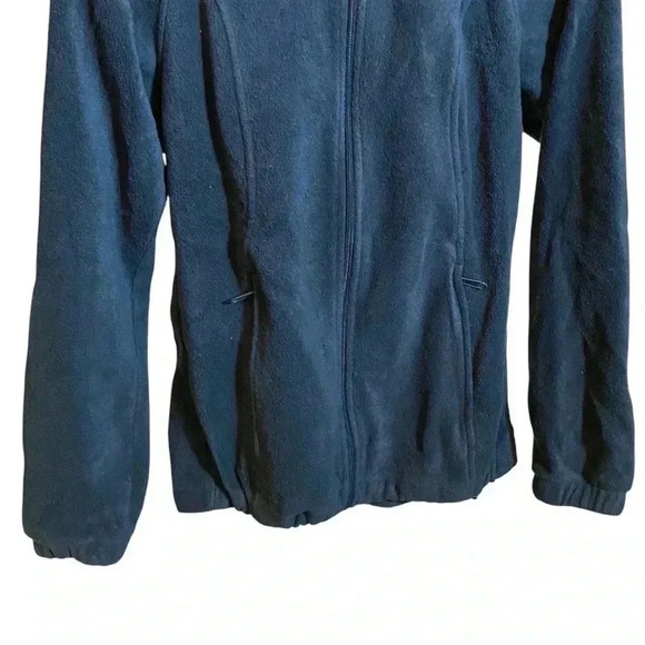 Columbia Women's Sweatshirt Fleece Jacket Front Zip-up Sportswear Blue Size S - Picture 4 of 16